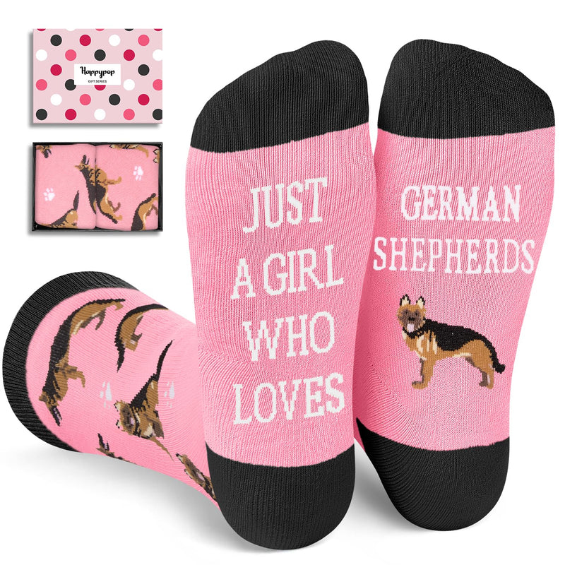 Funny German Shepherd Socks for Girls - Crazy German Shepherd Gifts Silly Fun Weird Gifts