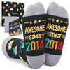 10 Year Old Birthday Gifts Ideas for Boys - Socks for Kids Age 10, 2014 Birthday Gifts for Tween Girls, Happy Birthday Gift Box with Greeting Card