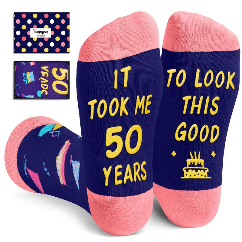 50th Birthday Gifts Ideas - Socks for 50 Year Olds, 50th Birthday Gifts for Him Her, Best Gifts for 50 Year Old Man Woman