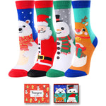 Christmas Gifts For Boys Girls - Secret Santa Socks Christmas Stocking 4 Pack