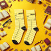 HAPPYPOP Funny Socks for Women - Library Card Socks Book Socks, Book Lover Gifts for Teen Girls Boys, Book Gifts for Men