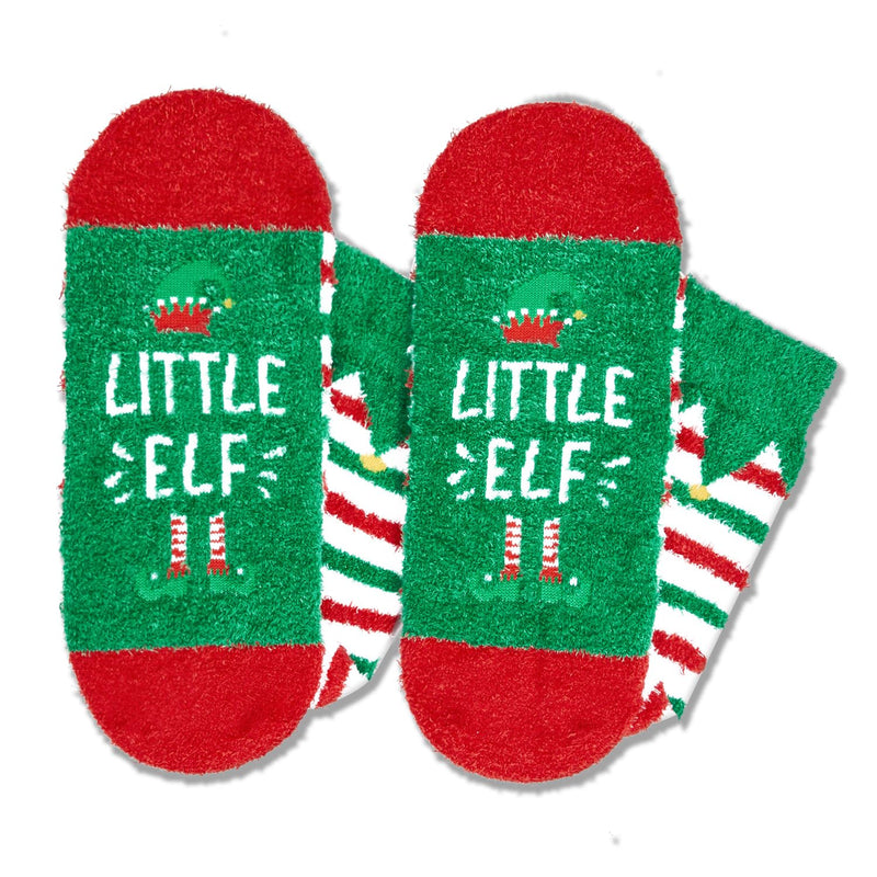 HAPPYPOP Secret Santa Socks for Women Men - Christmas Little Elf Socks, Xmas Stocking Stuffers for Adults With Greeting Card