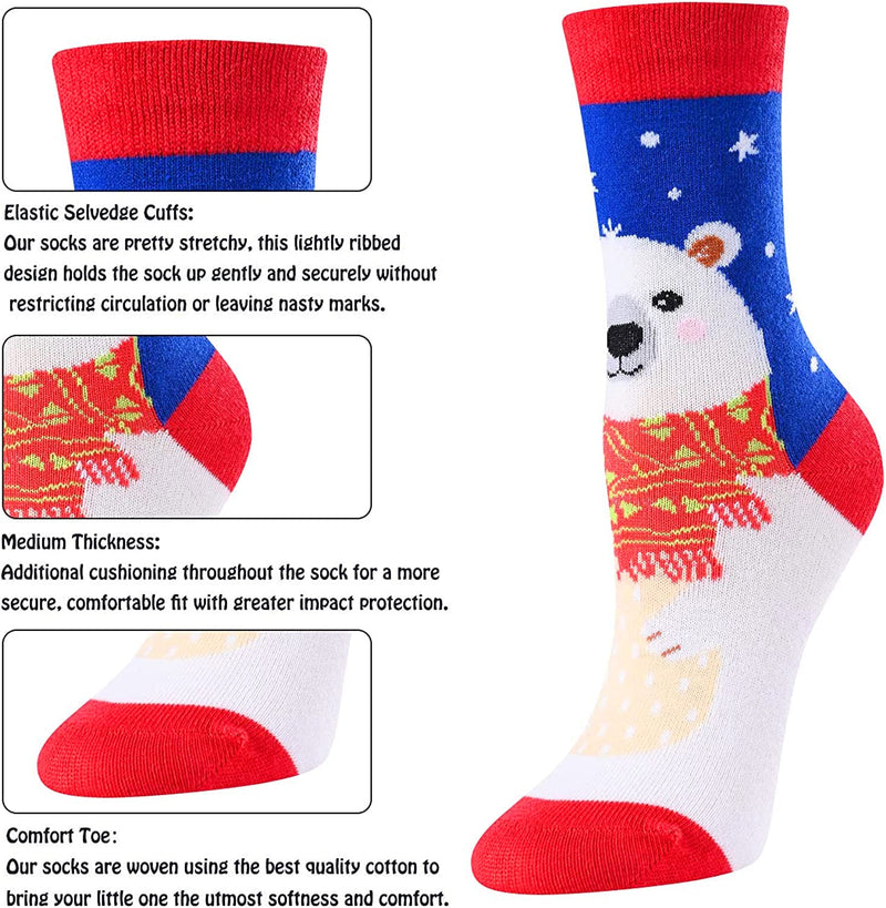 Christmas Gifts For 2-3 Years Boys Girls - Secret Santa Socks Christmas Stocking 4 Pack