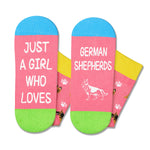 Funny GermanShepherd Socks for Girls - Crazy GermanShepherd Gifts Silly Fun Weird Gifts In Pink