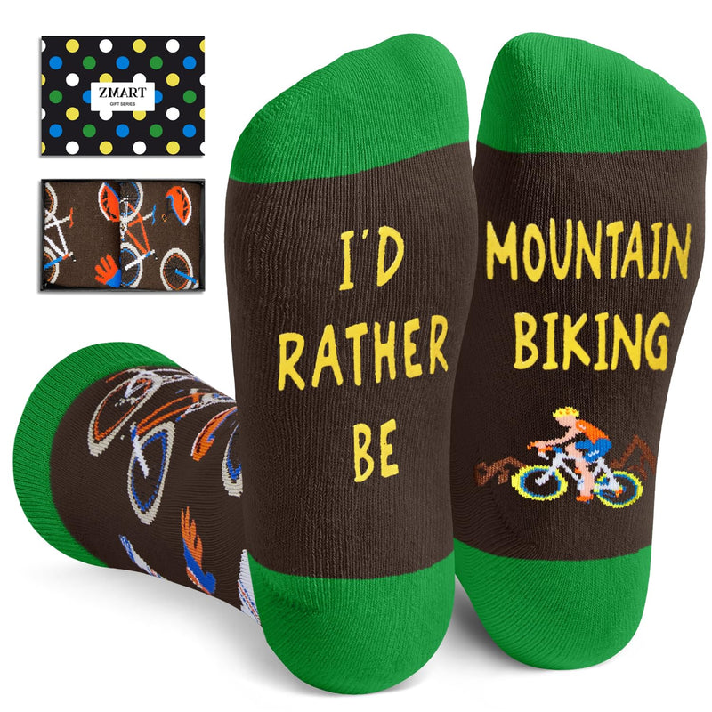 Mountain Bike Gifts for Men Women Teens - Cycling Riding Biking Socks, Mountain Biking Socks, Cycling Gifts for Bicycle Enthusiasts