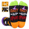 Funny Halloween Gifts for Women Men Teens, Spooky Horror Gifts for Boys Girls, Halloween Witch Spooky Socks