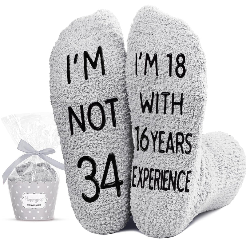 34th Years Old Birthday Gifts - Socks for 34 Year Olds, Best Gifts for 34 Year Old Women Men