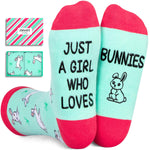 Bunny Gifts Socks Ideas for Women - Rabbit Socks Bunny Socks for Female Girls Easter Gifts