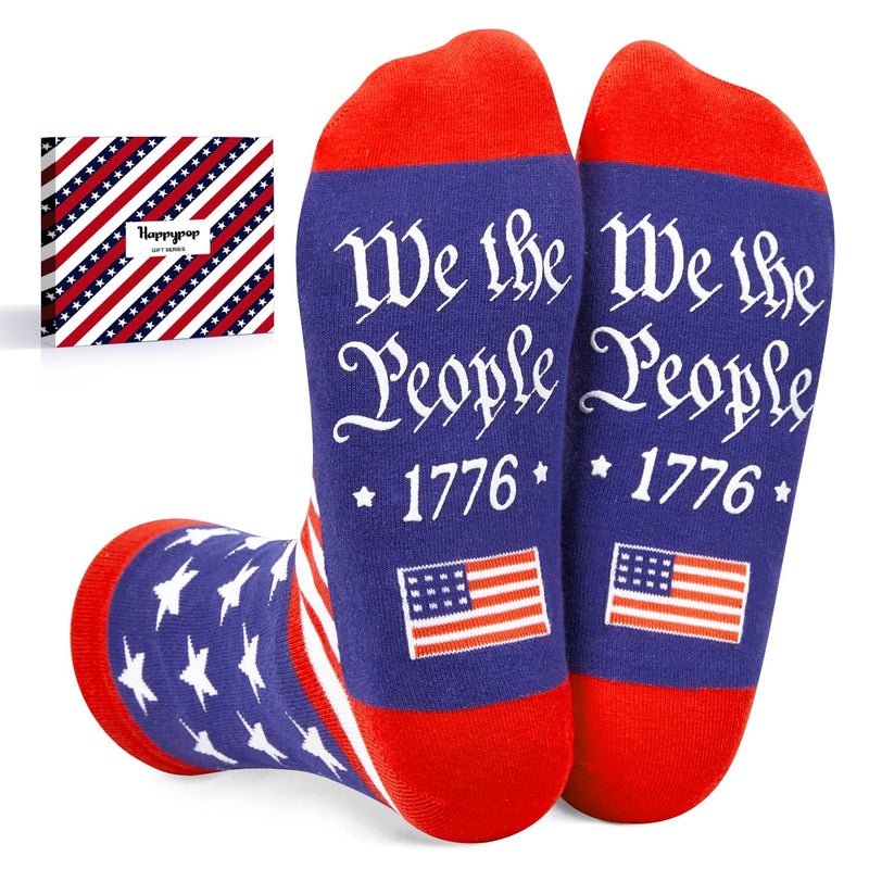 American Flag Gifts Patriots Gifts History Gifts For Men Women, We The People Patriotic Socks America Flag Socks Patriots Socks USA Socks