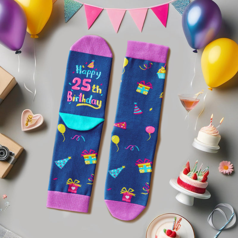 25th Birthday Gifts Ideas Socks - Gifts for 25 Year Old Woman Man, Best Gifts for 25 Year Old Male Female