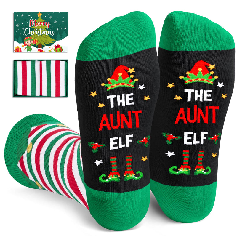 Christmas Gifts Stocking Socks For Women - Secret Santa Socks Xmas Stocking Stuffers For Her Mom, Aunt Auntie Christmas Gifts, Christmas Gifts For Aunt