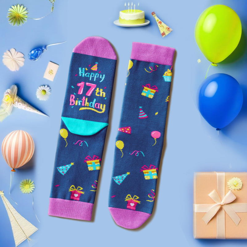 17th Birthday Gifts Ideas Socks - Gifts for 17 Year old Boy Girl, Gifts for Teens 17