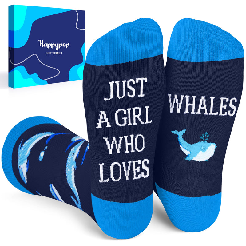 Whale Gifts for Women Girls - Crazy Whale Socks Ocean Gifts, Sea Whale Socks Animal Socks