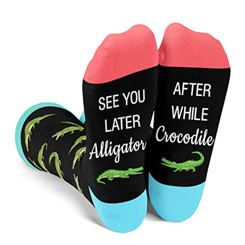 Gender-Neutral Alligator Gifts, Unisex Alligator Socks for Women and M –  Happypop