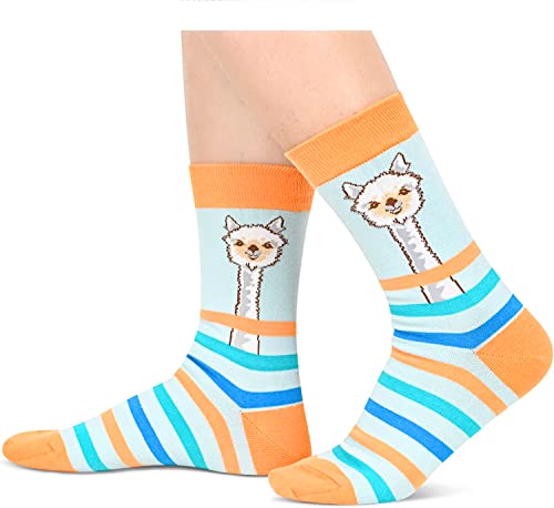 Crazy Womens Llama Socks Gift Ideas for Her Valentines Gifts Llama Gifts for Llama Lovers