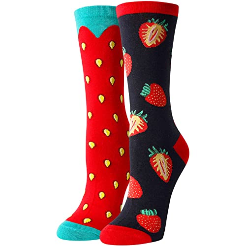 Funny Strawberry Socks for Women, Novelty Strawberry Gifts Girls, Stra ...