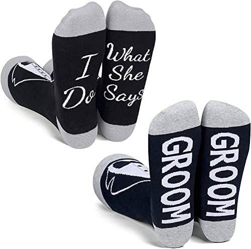 Groom Socks, Funny Groom Gifts, Unique Wedding Gifts, Novelty Wedding Socks, Gift Ideas for Him, Engagement Gifts, Bachelorette Gift, Newlywed Gifts