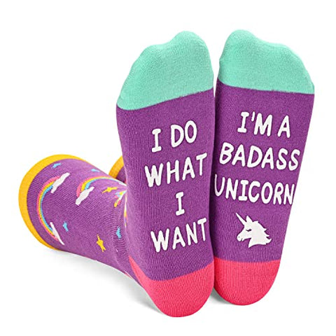  HAPPYPOP Funny Socks for Women Girls Crazy Socks, Unicorn Gifts  for Girls Women Unicorn Socks Silly Unicorn Presents Fun Rainbow Socks  Pride Socks for Women : Clothing, Shoes & Jewelry