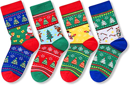 Kids' Novelty Funny Christmas-tree Socks Gifts-4 Pack – Happypop