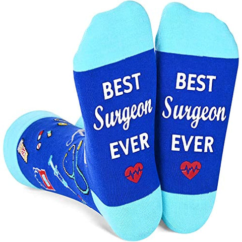 HAPPYPOP Women Funny Socks Pencil American Flag Library Card Doctor Socks,  Gifts